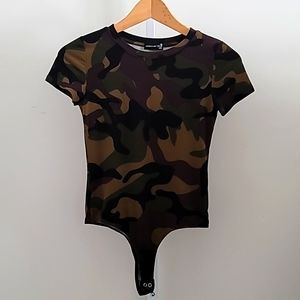 Camo Print Bodysuit
